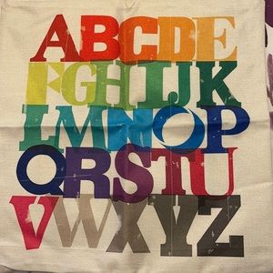 NEW! ABC decorative pillow case cover.